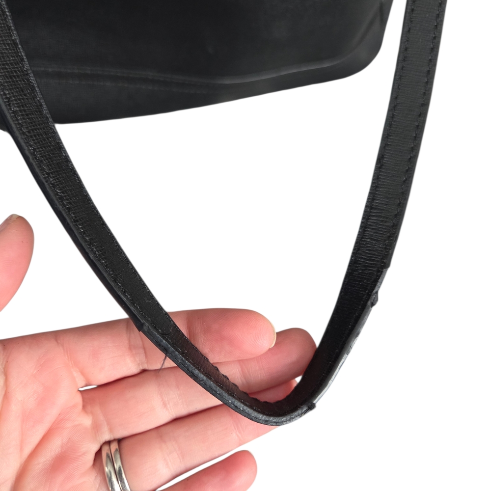 Coach Saffiano Leather City Tote Black Leather Tote Bag - Picture 6 of 10